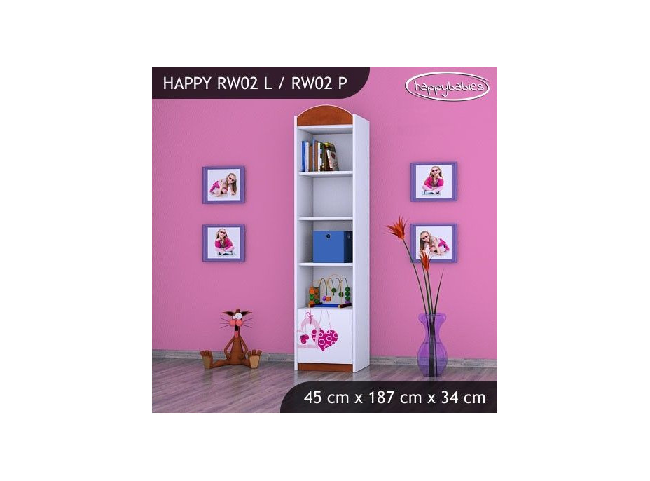 Dětský úložný regál FALL IN LOVE - TYP 2 - VYSOKÝ