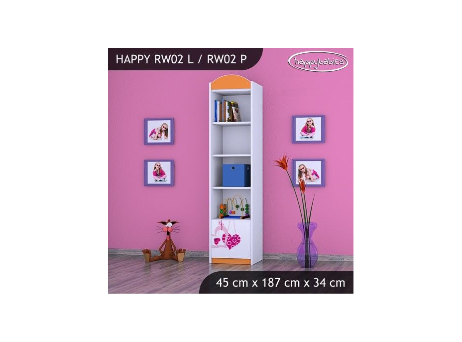 Dětský úložný regál FALL IN LOVE - TYP 2 - VYSOKÝ