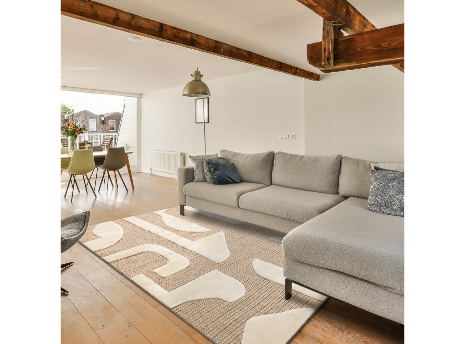 Kusový koberec Spark 0696A beige/cream