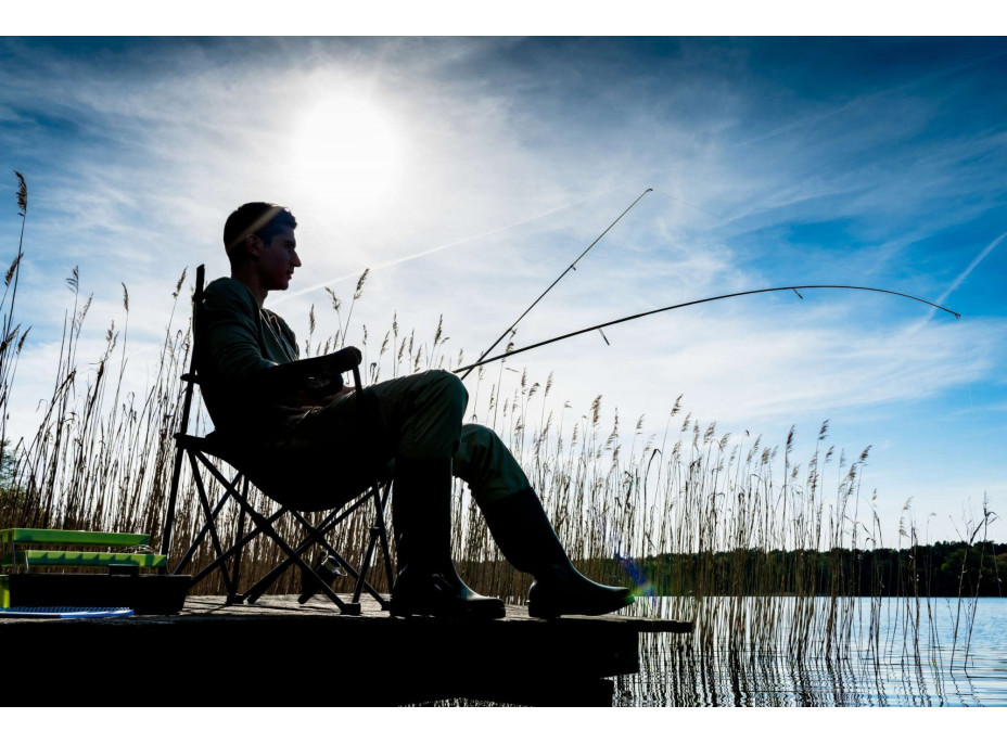 Skládací rybářská židle HUGO - modrá