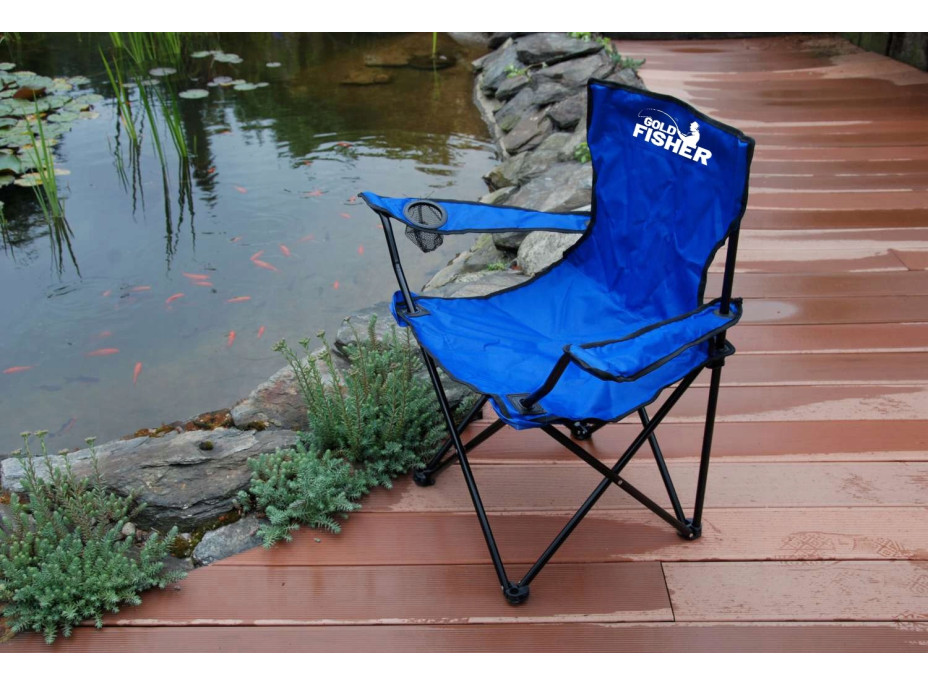 Skládací rybářská židle HUGO - modrá