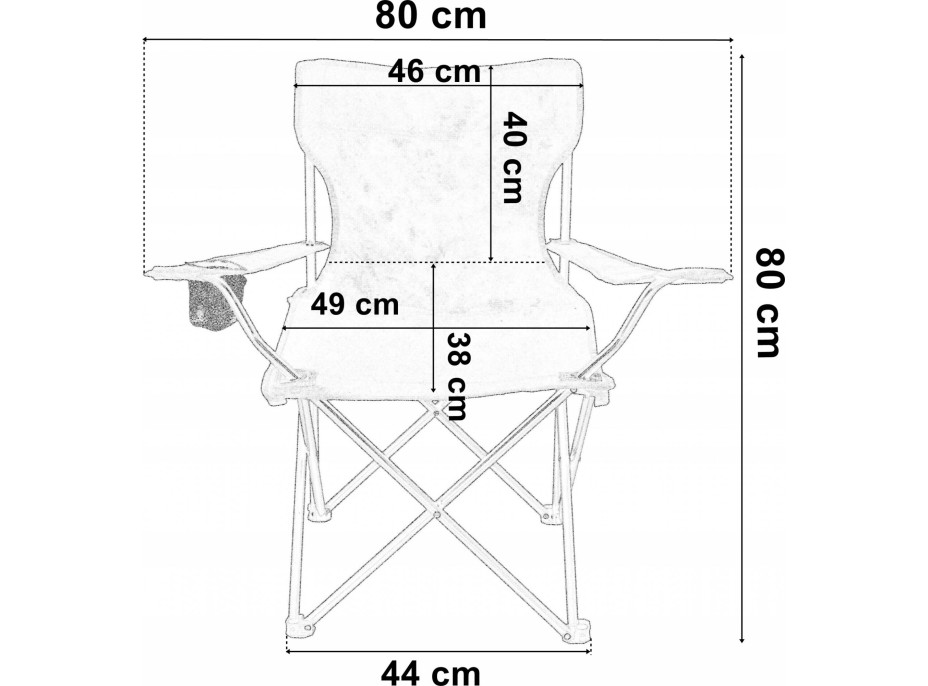 Skládací rybářská židle HUGO - modrá