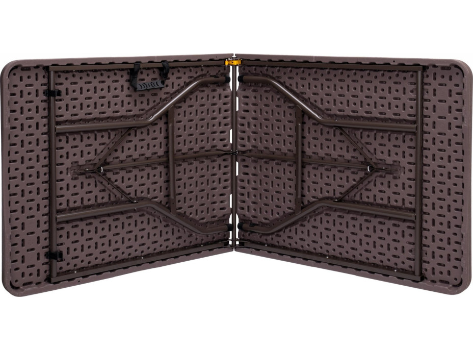 Set cateringového nábytku WOODLAND - stůl 180 cm + 2 lavice - hnědý