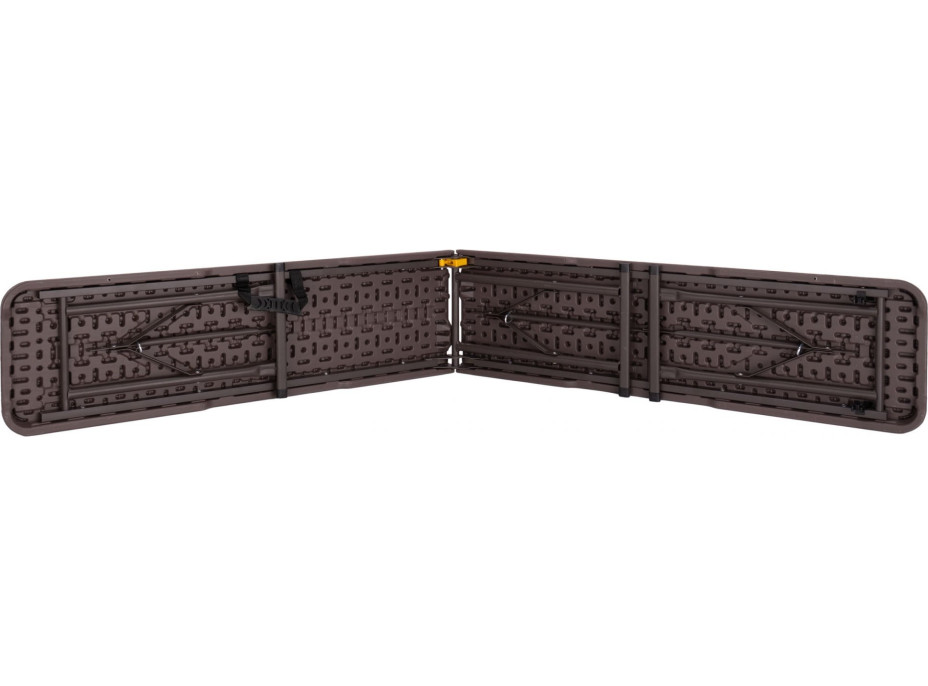 Set cateringového nábytku WOODLAND - stůl 180 cm + 2 lavice - hnědý