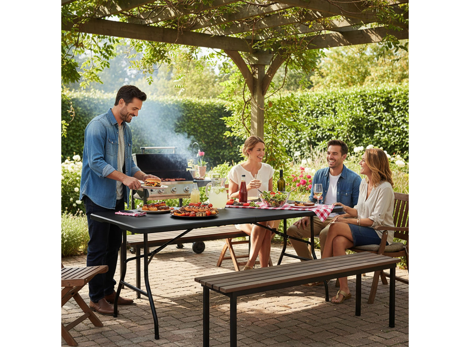 Cateringový stůl BALI BLACK 180 cm - černý