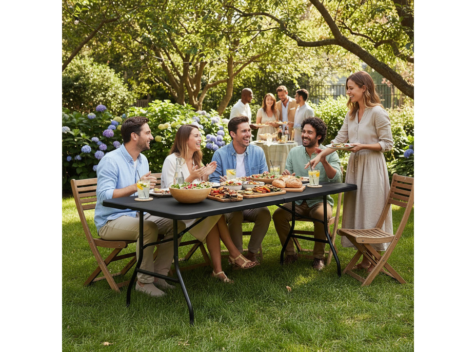 Cateringový stůl BALI BLACK 180 cm - černý