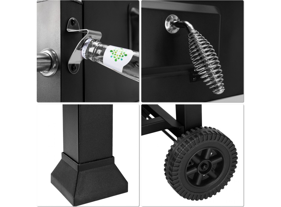 Gril na dřevěné uhlí VULCAN s litinovým roštem