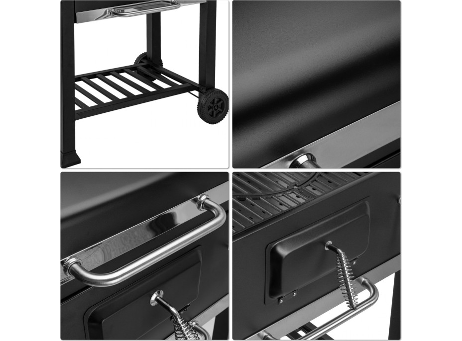 Gril na dřevěné uhlí VULCAN s litinovým roštem