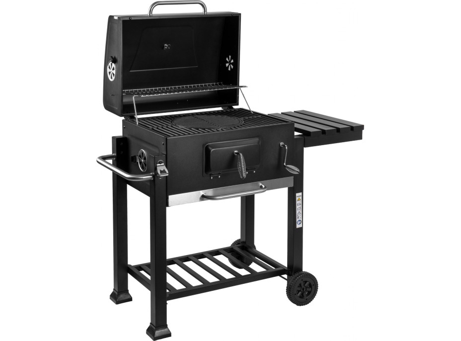 Gril na dřevěné uhlí VULCAN s litinovým roštem