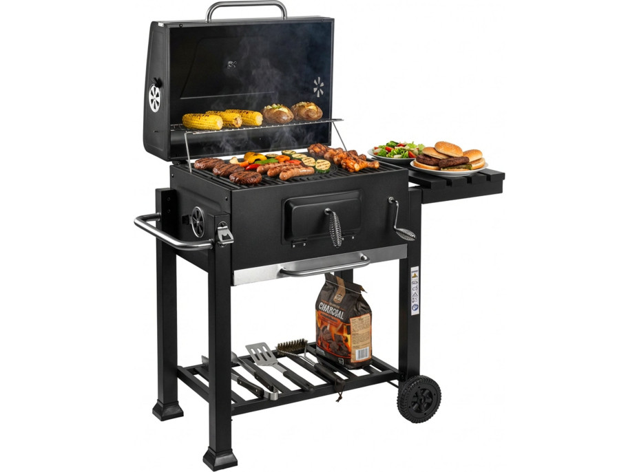 Gril na dřevěné uhlí VULCAN s litinovým roštem