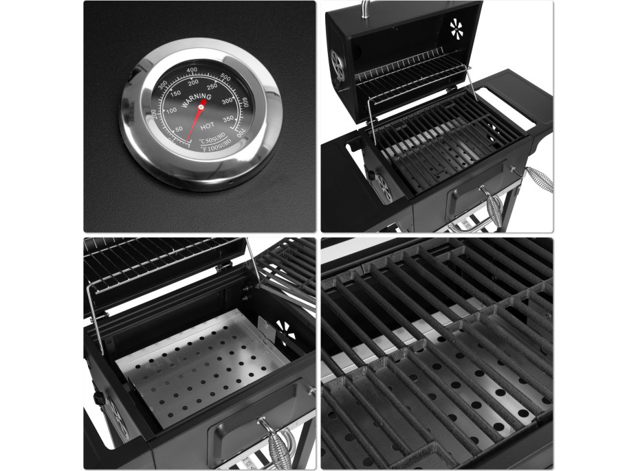 Gril na dřevěné uhlí FERRO s litinovým roštem