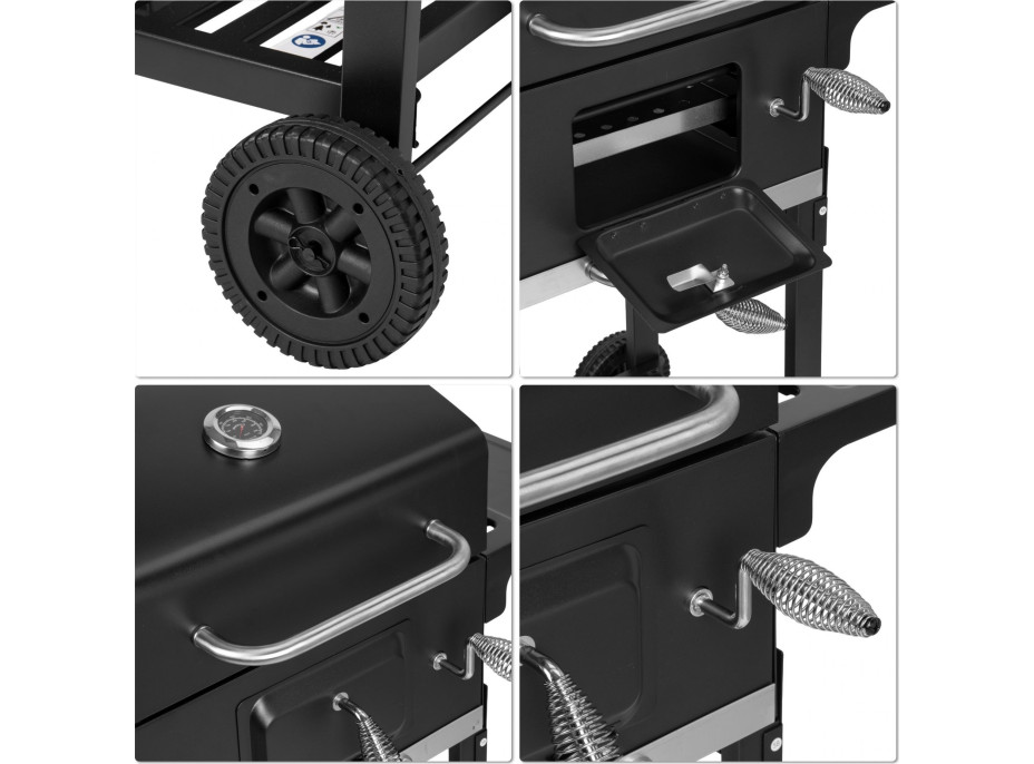 Gril na dřevěné uhlí FERRO s litinovým roštem