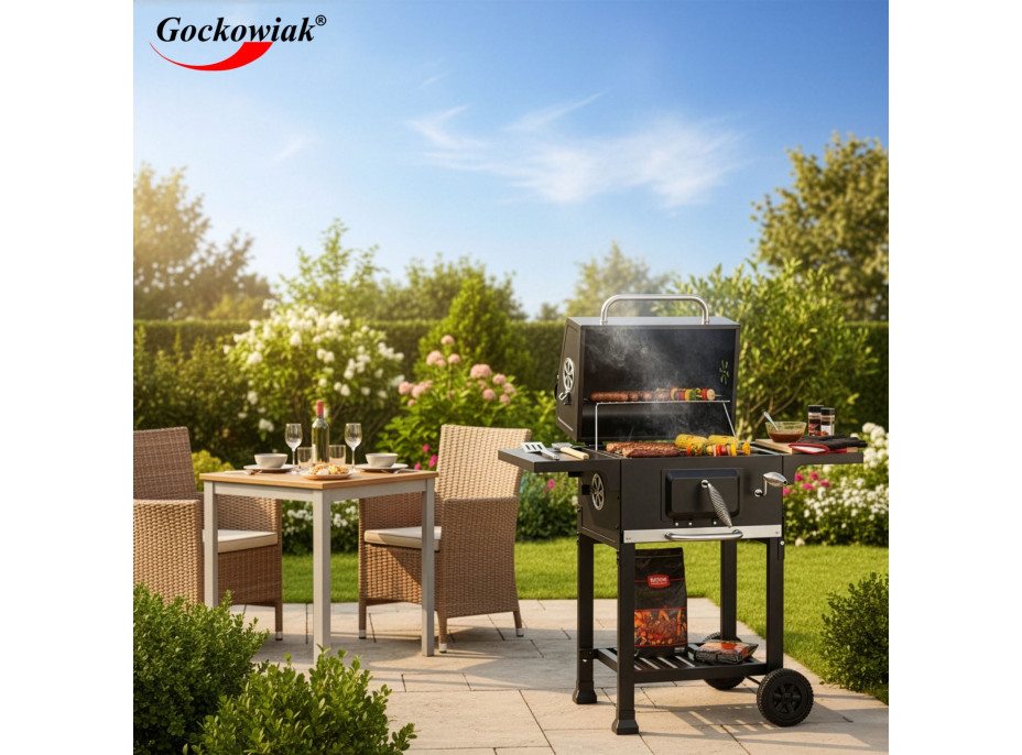 Gril na dřevěné uhlí FERRO s litinovým roštem