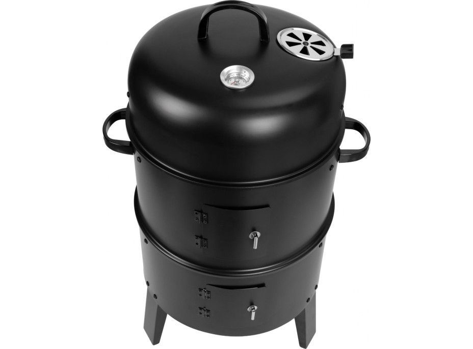 Gril na dřevěné uhlí s udírnou FUMARO