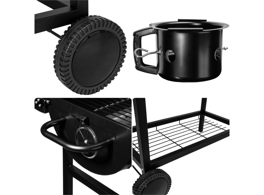 Zahradní gril na dřevěné uhlí BAREL WOOD se 2 rošty