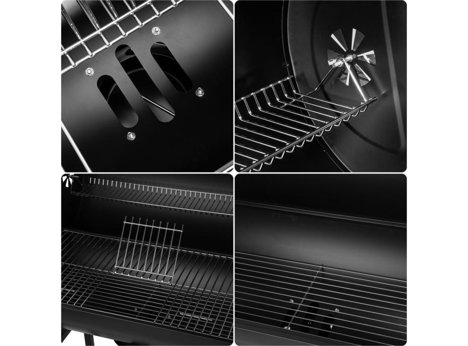 Zahradní gril na dřevěné uhlí BAREL WOOD se 2 rošty