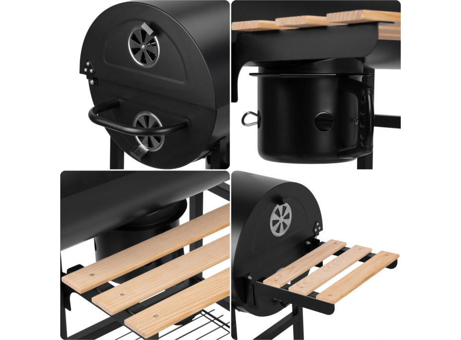 Zahradní gril na dřevěné uhlí BAREL WOOD se 2 rošty