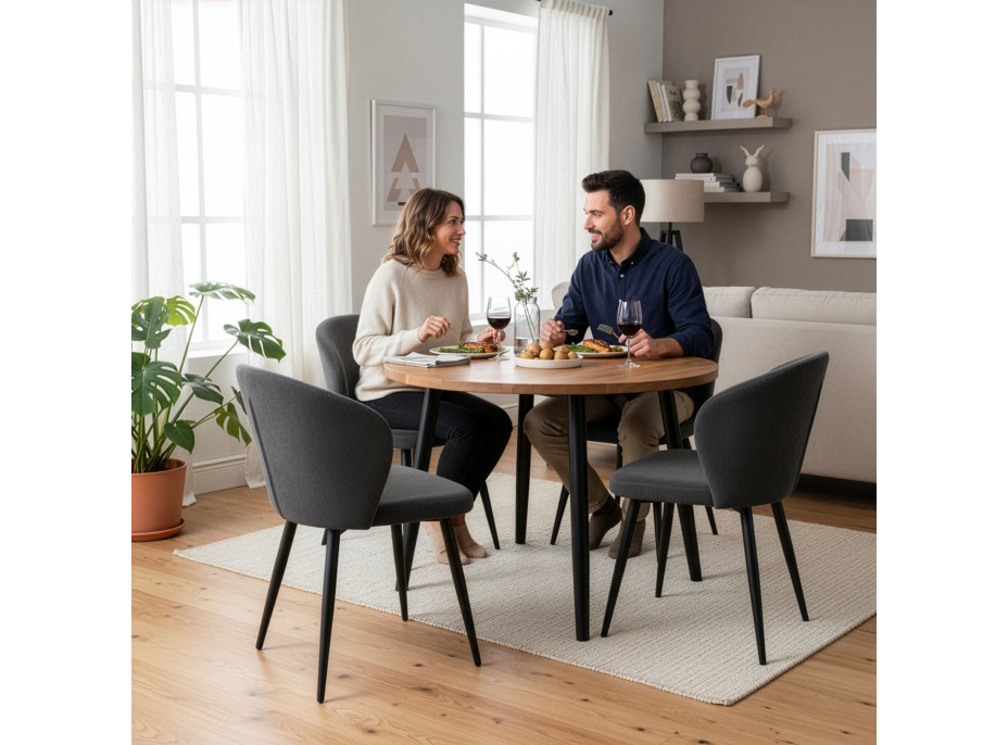 Jídelní křeslo KROSBY - antracitové