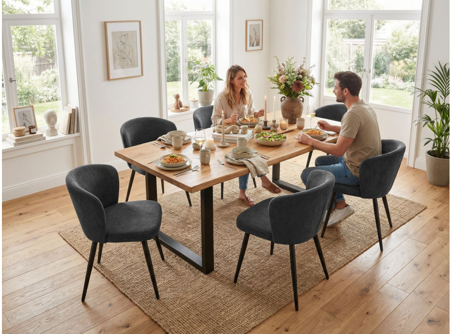 Jídelní křeslo KROSBY - antracitové