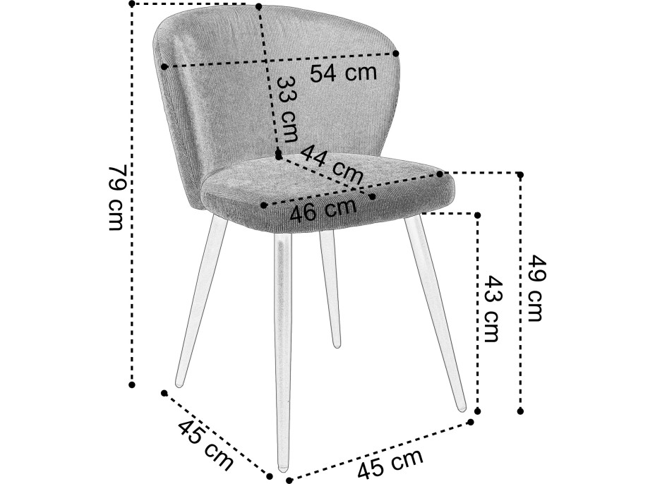 Jídelní křeslo KROSBY - antracitové