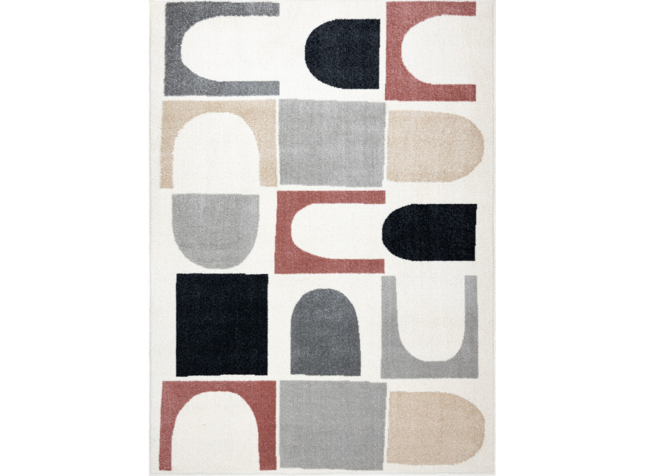 Kusový koberec Fusion 0213 white/dark pink