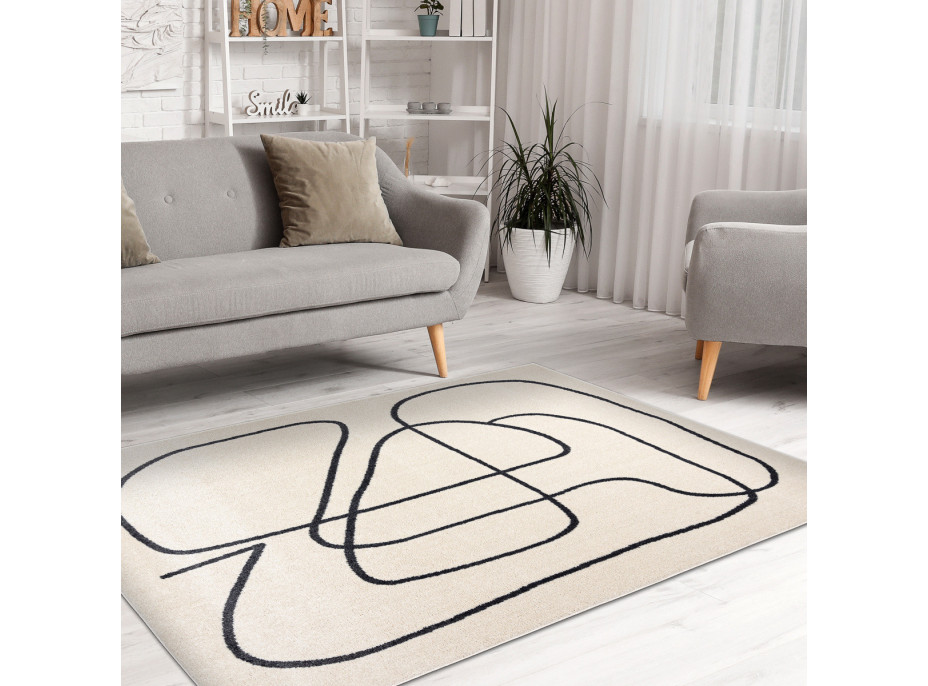 Kusový koberec Fusion 8297 cream/dark grey
