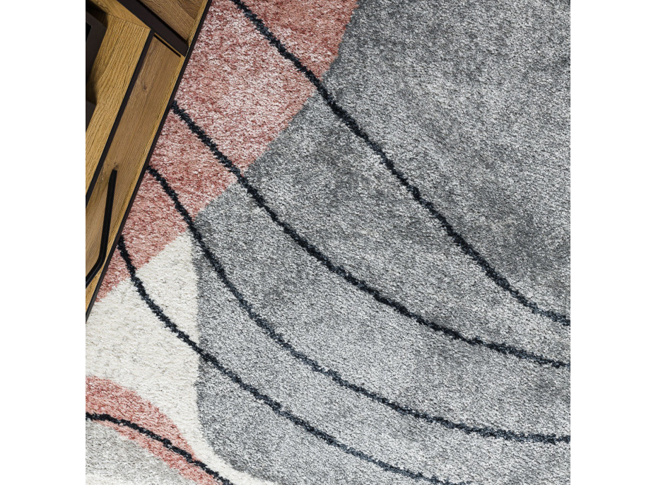 Kusový koberec Fusion 5868 white/dark pink