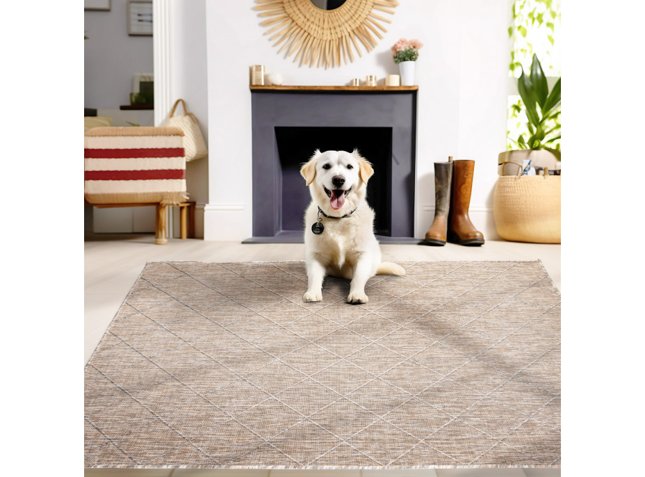 Kusový koberec Zagora 4512 Beige – na ven i na doma