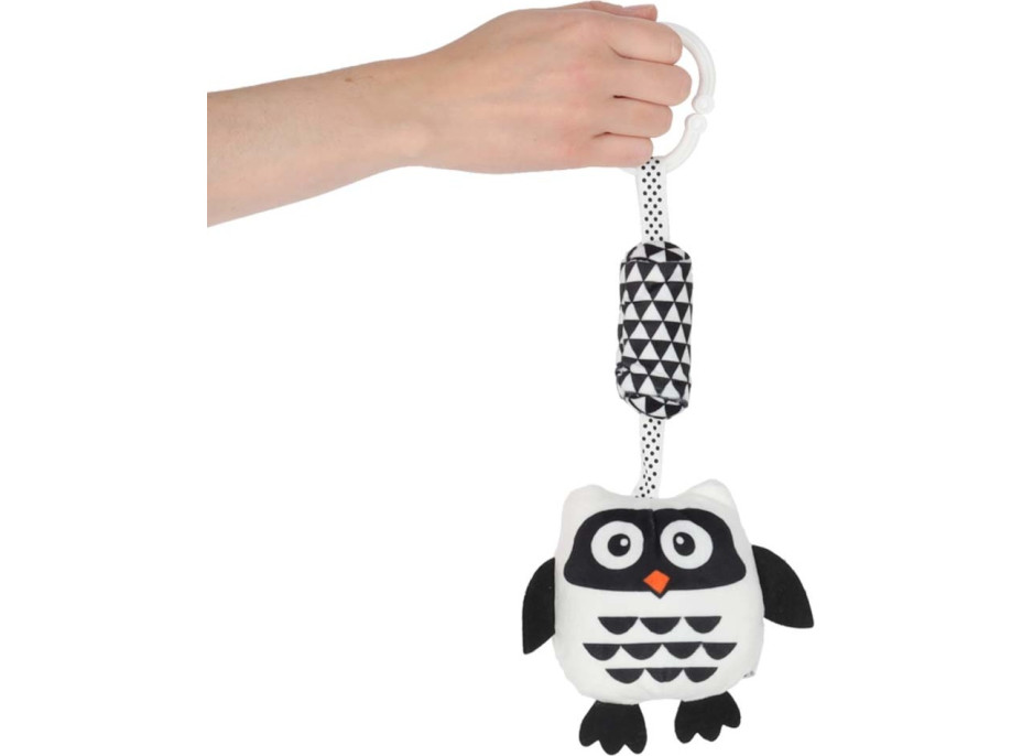 Senzorické kontrastní chrastítko - Sova