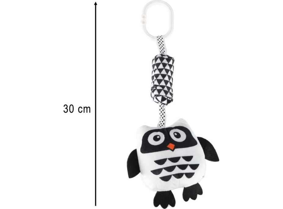 Senzorické kontrastní chrastítko - Sova