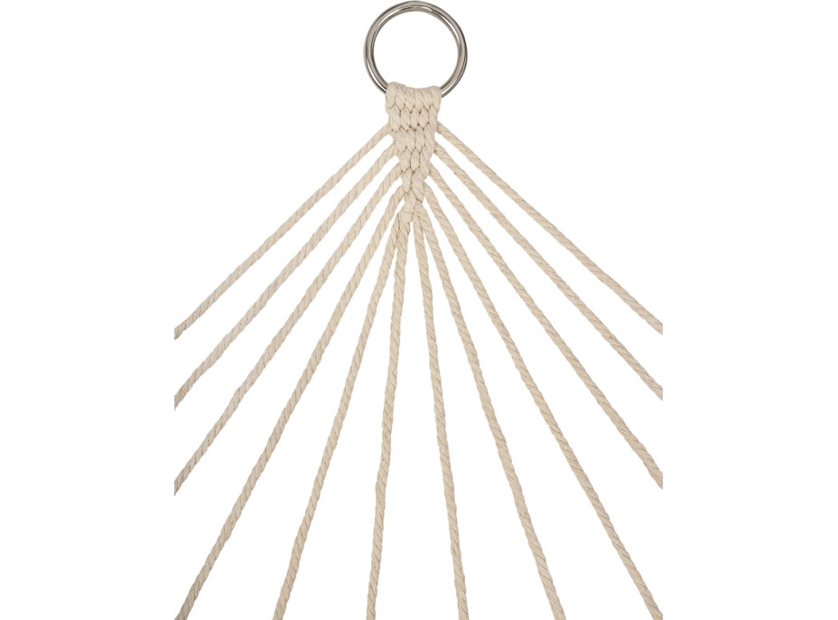 Zahradní houpací síť BOHO se střapci - 200 cm - ecru