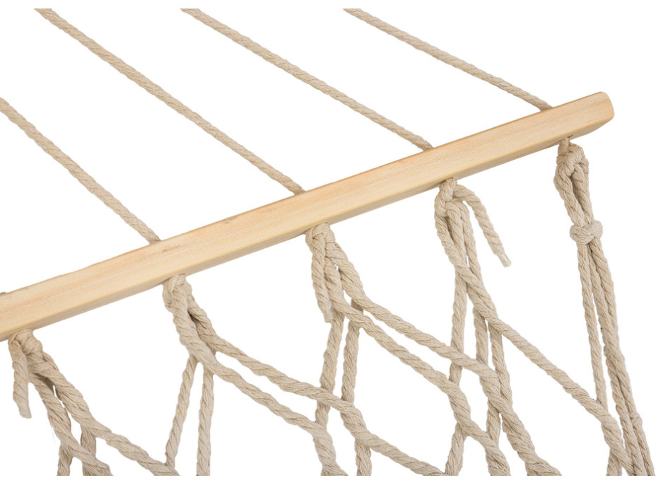 Zahradní houpací síť BOHO se střapci - 200 cm - ecru