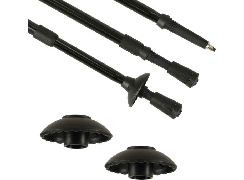 Nordic walking hole skládací 2 kusy - černé