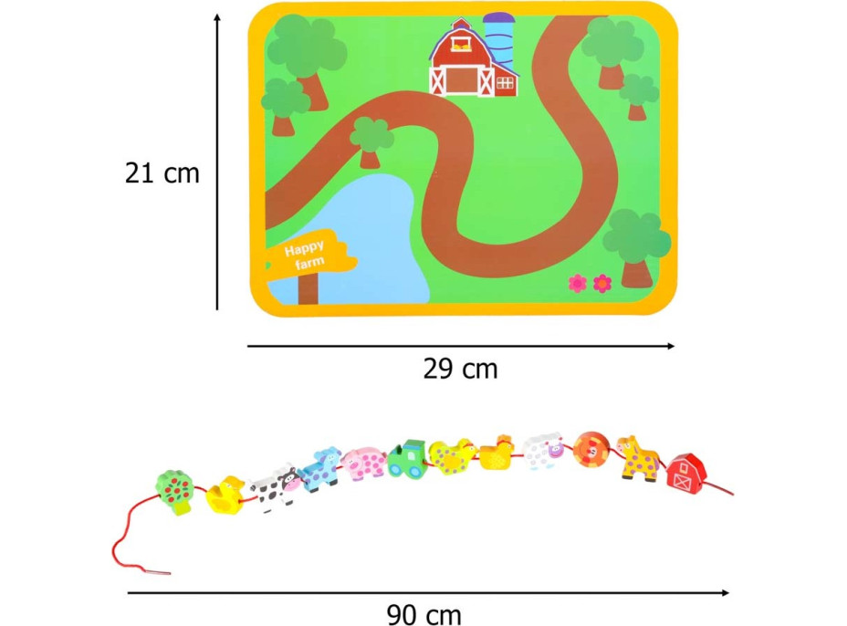 Dřevěné korálky pro navlékání - Zvířátka
