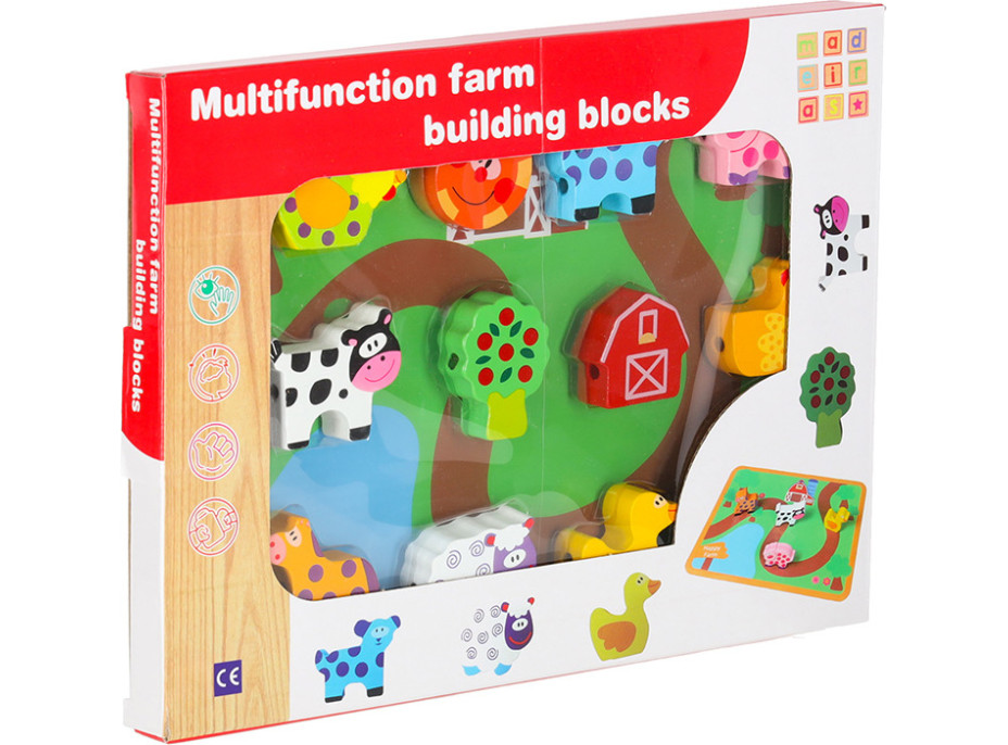 Dřevěné korálky pro navlékání - Zvířátka