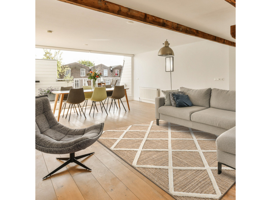 Kusový koberec Spark 0708A beige/cream