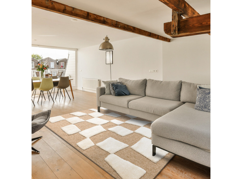 Kusový koberec Spark 0710A beige/cream