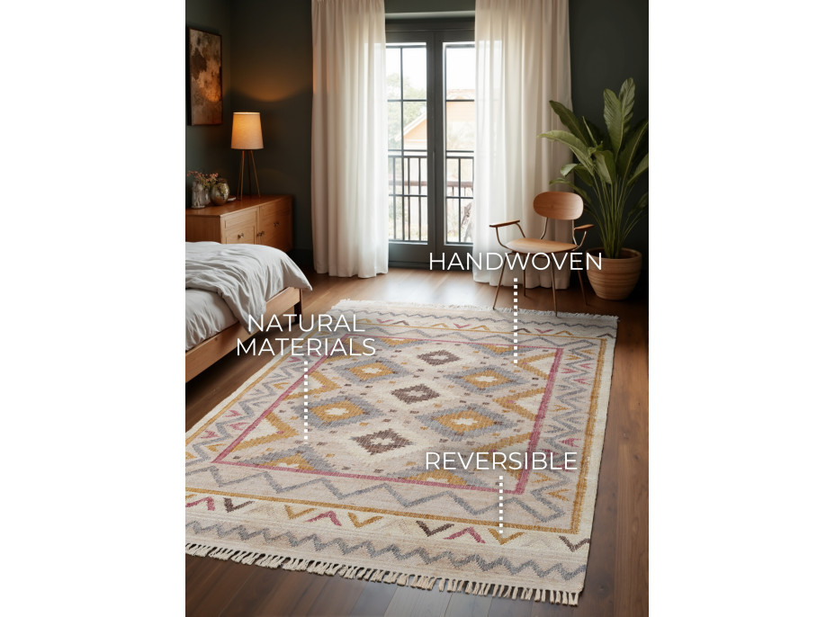 Kusový koberec Imani 106261 Cream/Multi z kolekce Elle