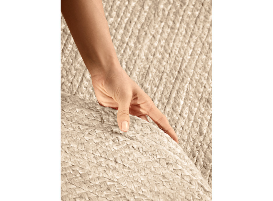 Kusový koberec Jute Braided 106007 Ivory ovál