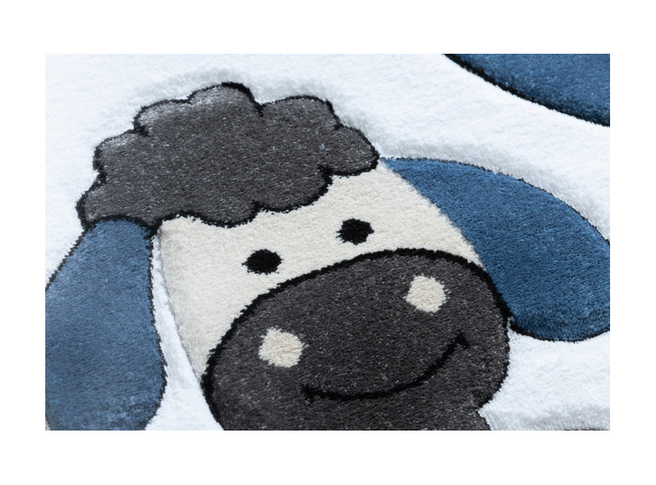 Dětský kusový koberec Petit Farm animals blue, 120x170 cm