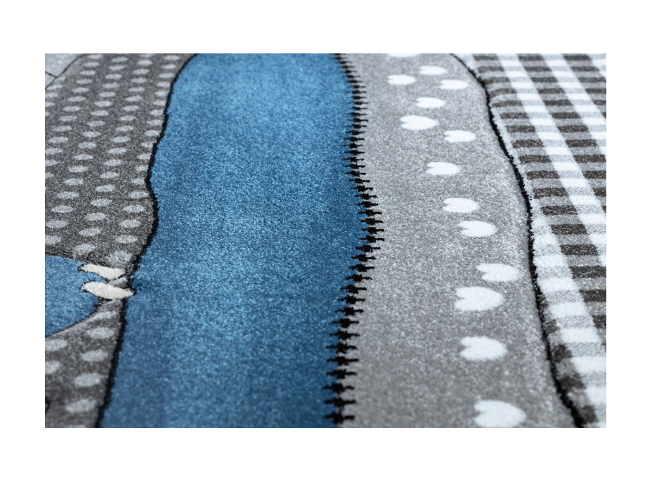 Dětský kusový koberec Petit Farm animals blue, 120x170 cm