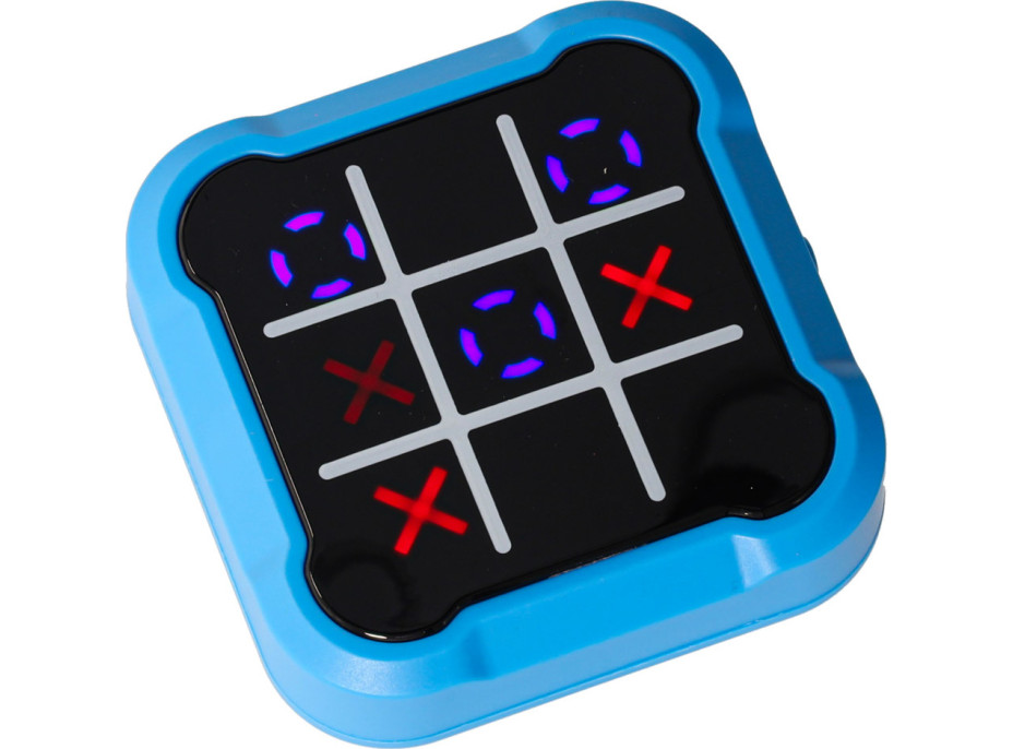 Herní konzole 4v1 Piškvorky - modrá