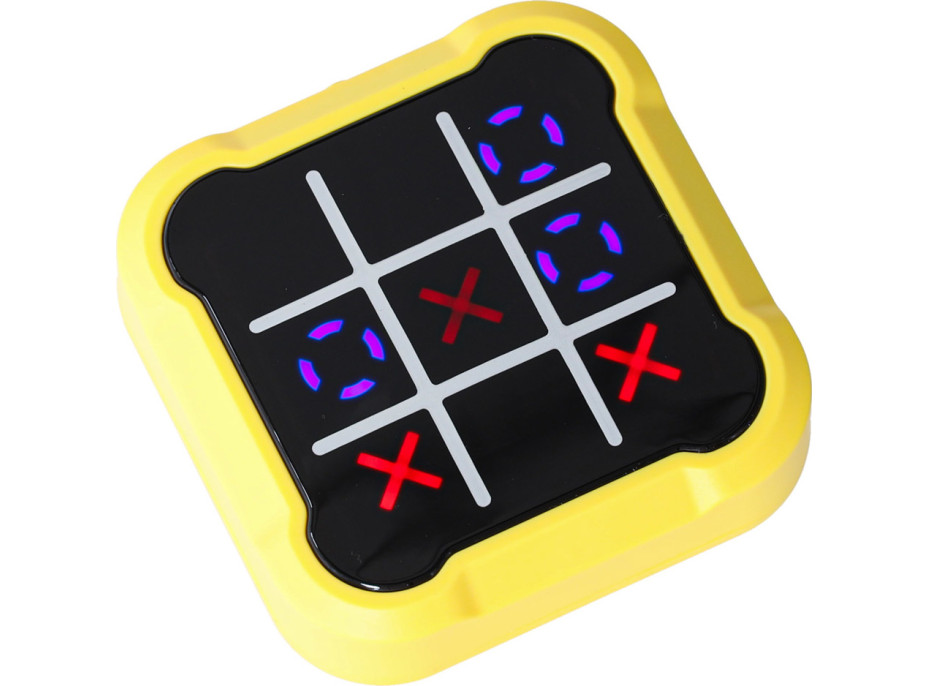 Herní konzole 4v1 Piškvorky - žlutá