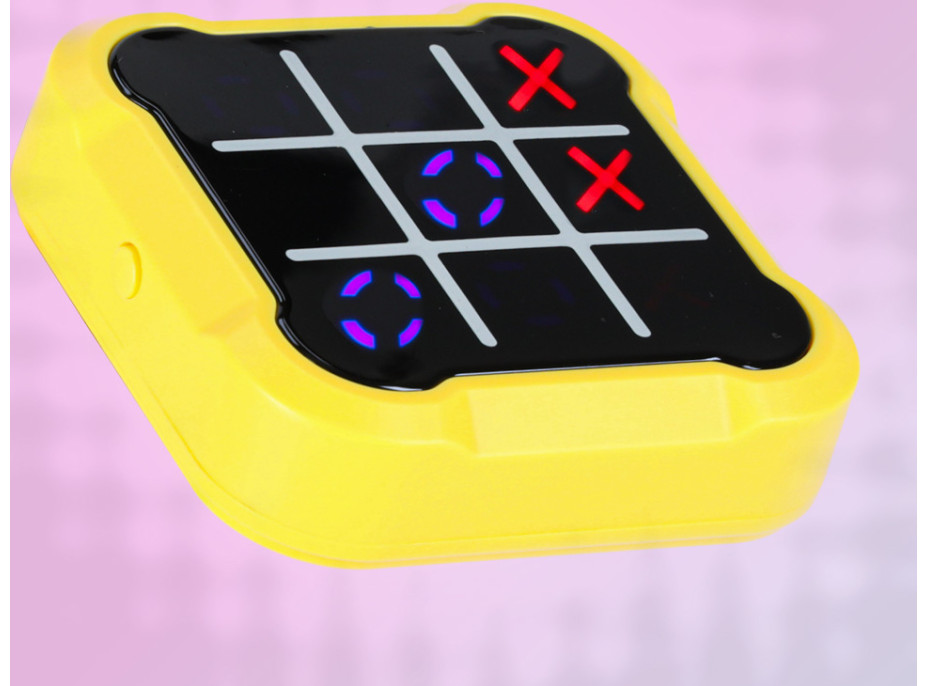 Herní konzole 4v1 Piškvorky - žlutá