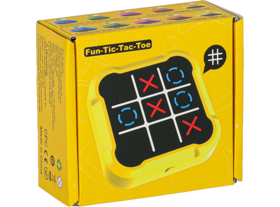 Herní konzole 4v1 Piškvorky - žlutá