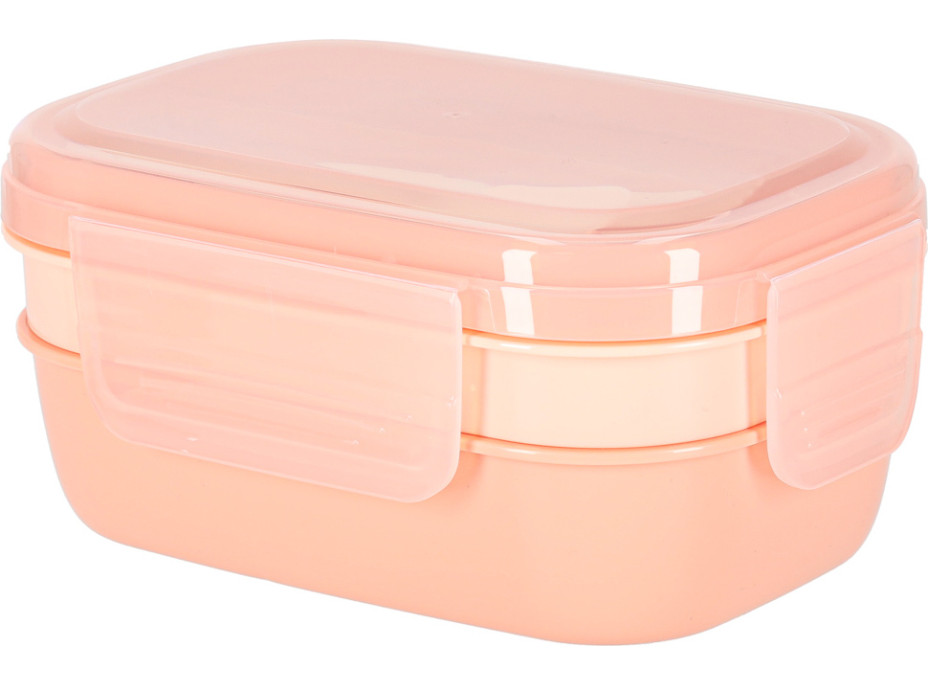 Svačinový box s přihrádkami 1900 ml - oranžový