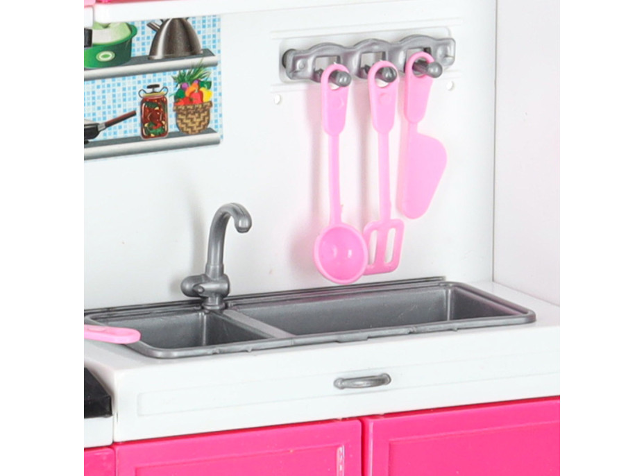 Nábytek pro panenky s osvětlením a zvuky - Kuchyňka