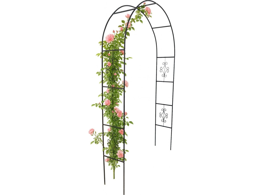 Zahradní kovová pergola oblouk 240 cm - zelená