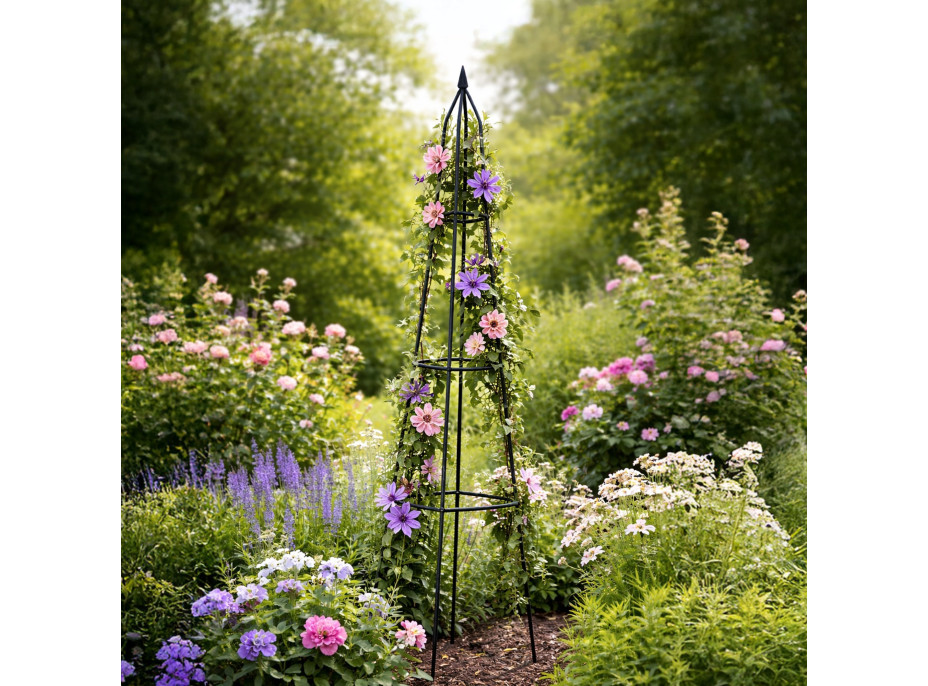 Zahradní kovová pergola LUARO 195 cm - pyramida