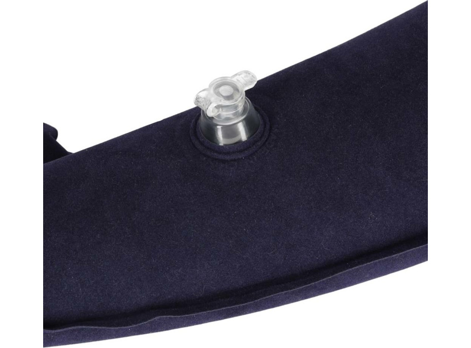 Nafukovací boční cestovní polštář na rameno - tmavě modrý